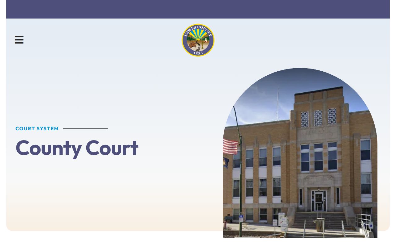 Dawes County Court contact source for Chadron case routing