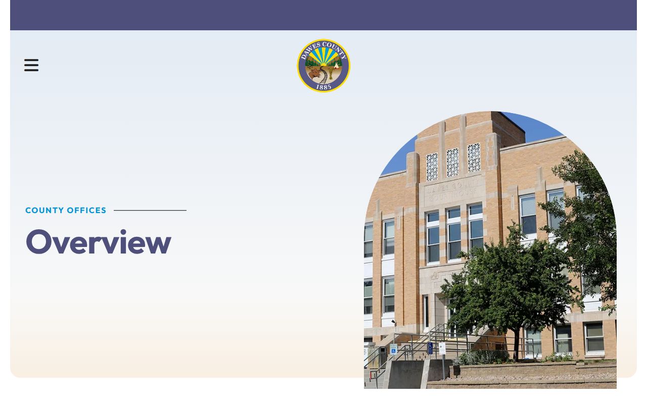 Dawes County courthouse office grouping for court and sheriff records